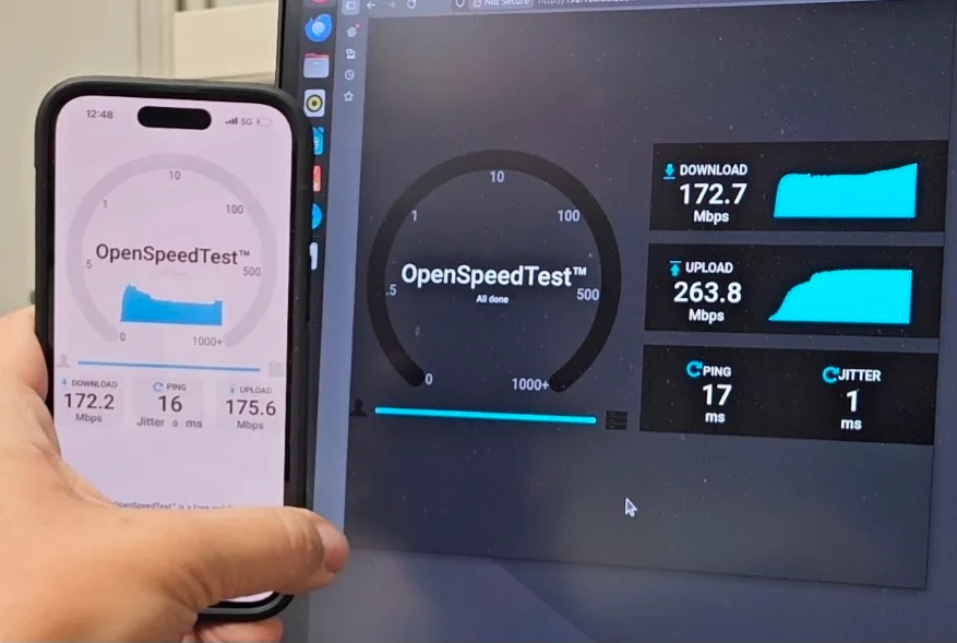 439 Mbps shared upload