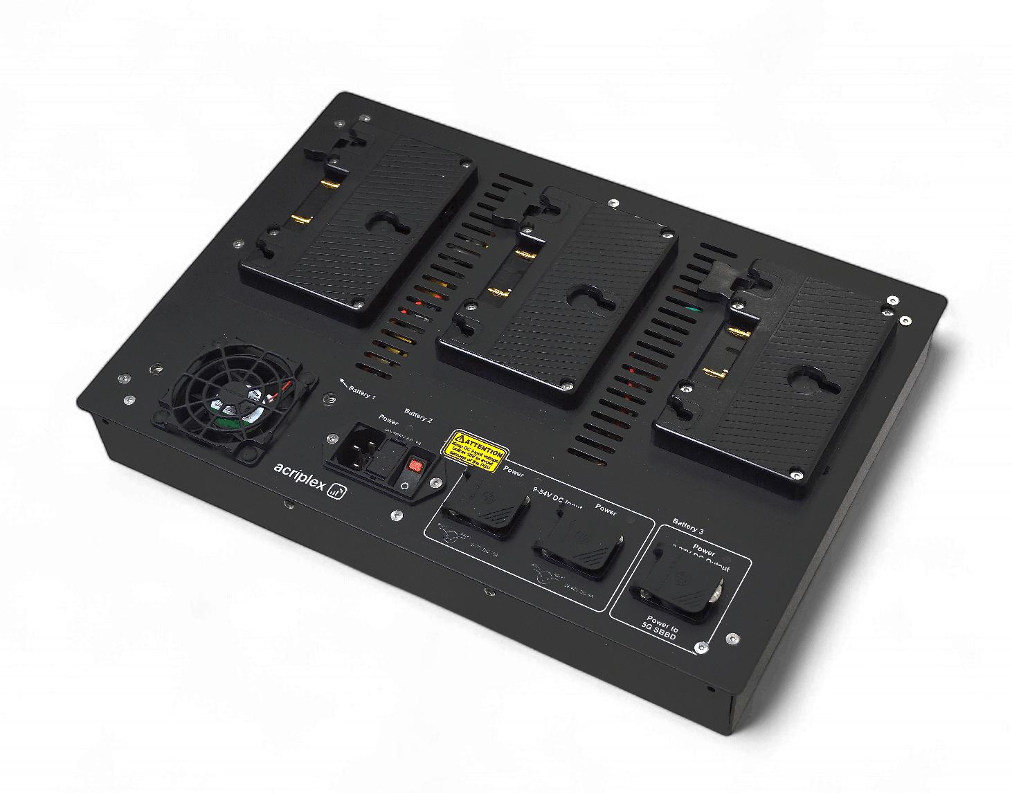 AcriPlex SBBP Smart Building Block Power Unit with three Anton Bauer Gold Mount battery positions