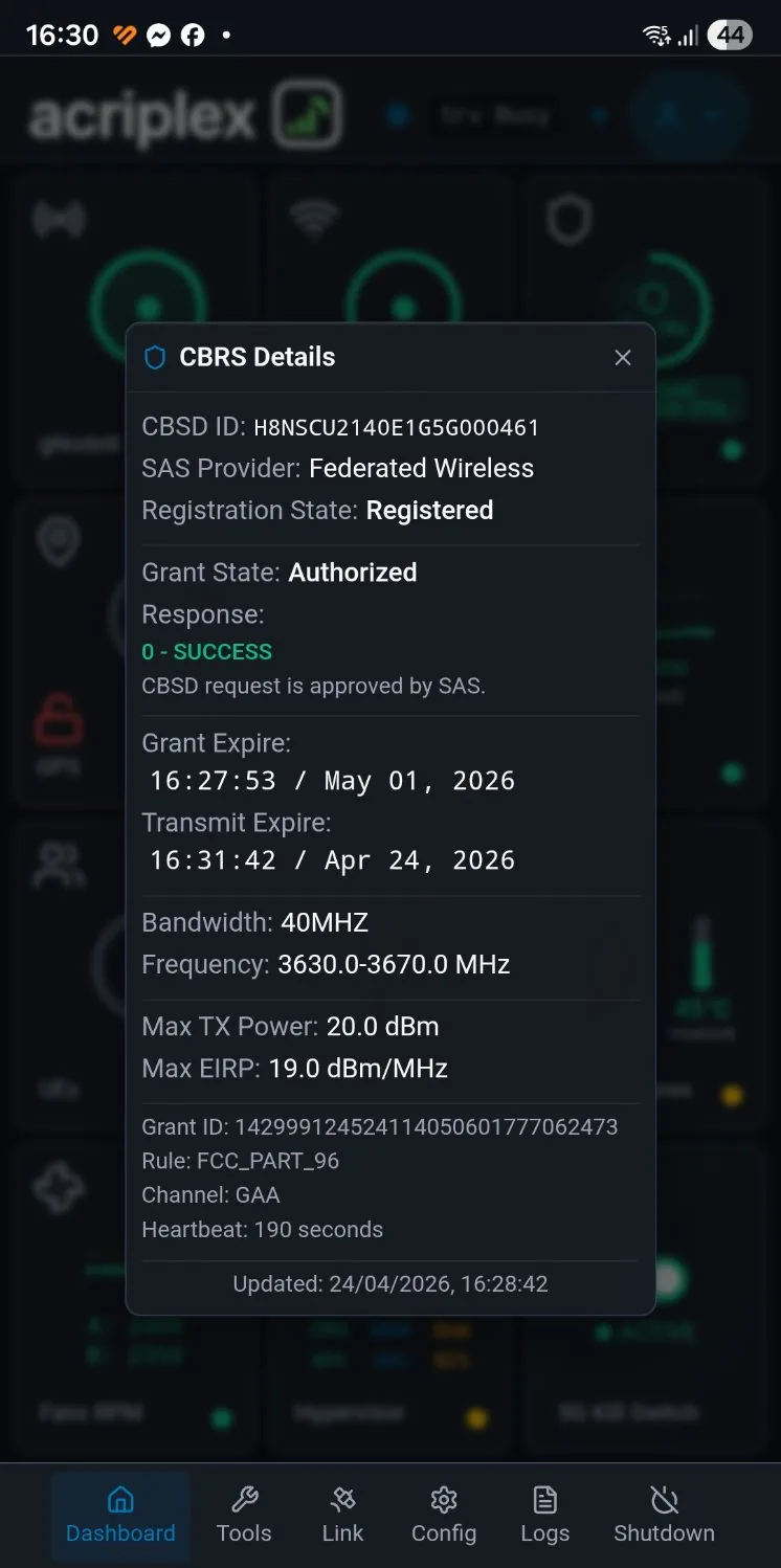 5G Core screen