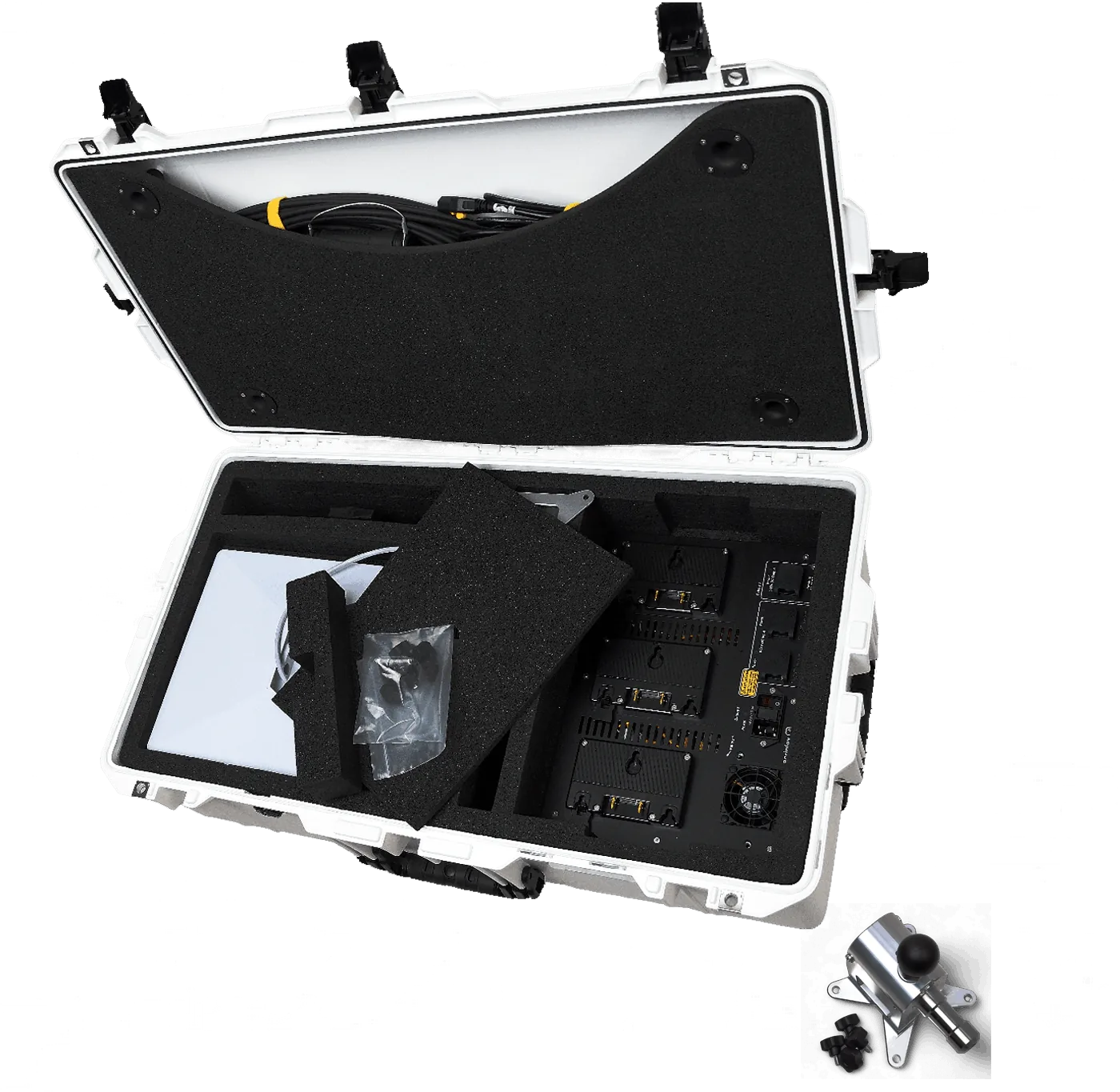 Open 5G SBBD transport case with SBBP power unit